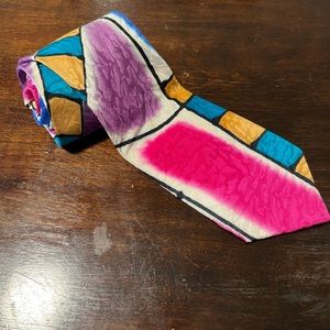 Vintage Robert Daskal handpainted silk tie
